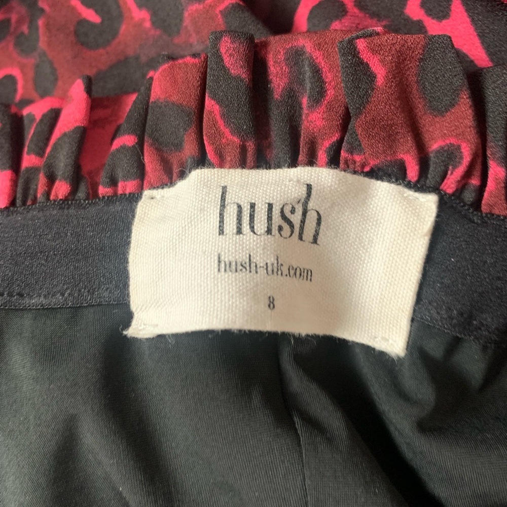 Hush Size 8 Dress Off the Shoulder Animal Print Short Pockets Bardot Womens - Picture 5 of 9